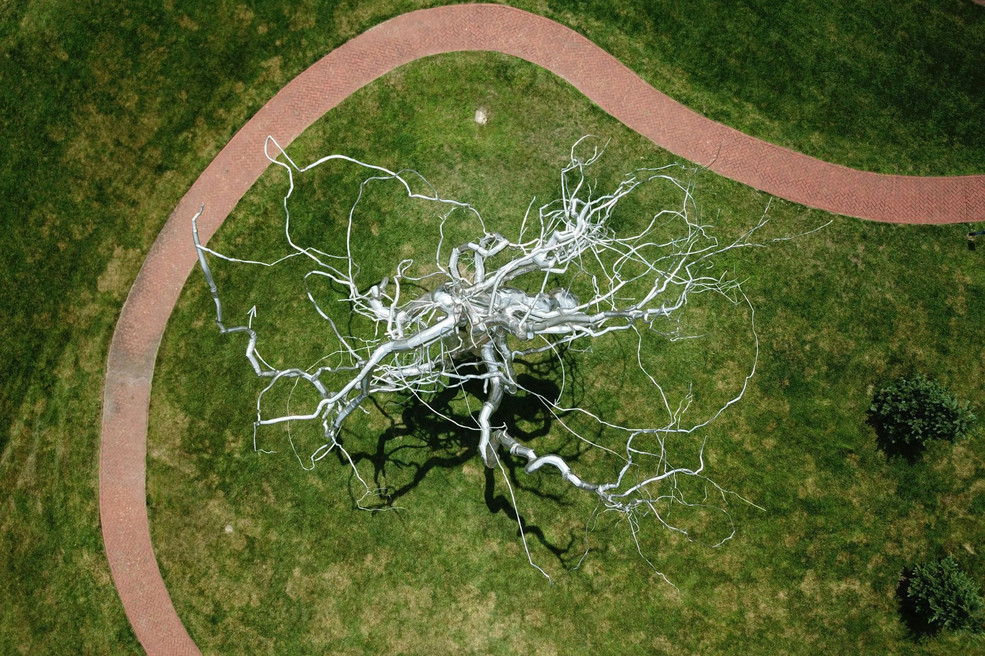 Skulptur von Neuronen