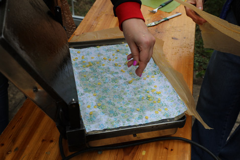 Bienenwachstücher im Ofen