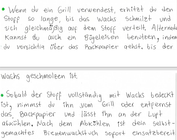 Anleitung Bienenwachstücher David Rojas